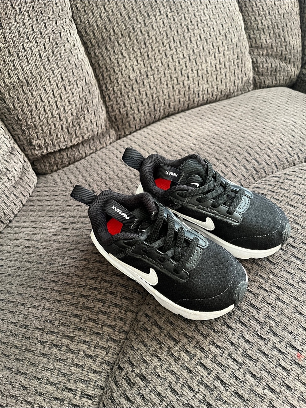 Nike Black and White Kids' Lightweight Swoosh Sneakers